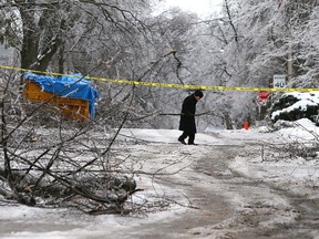 Five linemen from Bluewater Power left Monday morning to help crews restore power to Kitchener-area homes that were left without without electricity since Sunday's ice storm. Areas around the GTA continue to scrape out from the massive ice storm that left more than 100,000 people without power. (QMI AGENCY)