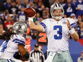 The Cowboys have reportedly signed retired quarterback Jon Kitna (3) with the uncertainty surrounding starter Tony Romo. (Mike Segar/Reuters/Files)