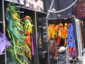 Some of the colourful wardrobe used in Cirque du Soleil's Varekai, which will be coming to Kingston next month. (J. Kaela Simpson For the Whig-Standard)
