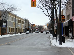 Downtown Sarnia sits quiet on Boxing Day, just 5 days before the New Years Eve Celebration is set to hit the town. (SHAUN BISSON/THE OBSERVER/QMI AGENCY)