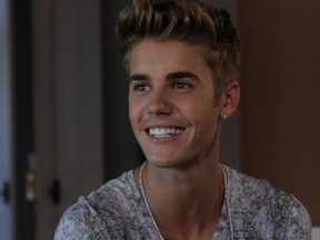 A screengrab of Justin Bieber in the new movie 'Justin Bieber Believe'. (Handout)