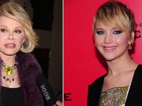 Joan Rivers (l) and Jennifer Lawrence. (WENN.com)