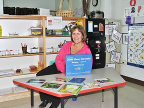 Cheryl Boutilier, shows off some of the learning materials she uses for the Learning Literacy Intervention progam. The program is an intense 10-week initiative to help students who have challenges in reading.
Barry Kerton | Whitecourt Star