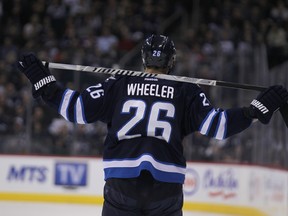 Blake Wheeler, seen here during a game last month against Florida, is excited to be named to Team USA's Olympic roster. (KEVIN KING/WINNIPEG SUN FILE PHOTO)