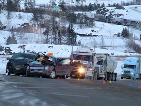 One fatality has been confirmed at this accident near Estaire.
Gino Donato/The Sudbury Star