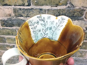 A bowl made by Kaitlyn McGill, artist in residence at the London Potters Guild.
