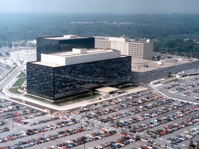 An undated aerial handout photo shows the National Security Agency (NSA) headquarters building in Fort Meade, Md.  REUTERS/NSA/Handout