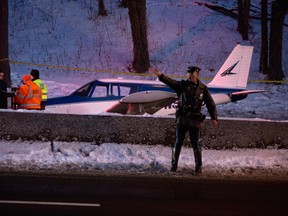 A small plane made an emergency landing on a New York City expressway on Saturday, resulting in minor injuries to the three onboard and backing up a traffic.

REUTERS/Carlo Allegri