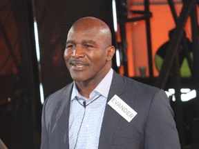 Evander Holyfield was warned for his comments on Celebrity Big Brother in the UK. (WENN.com)