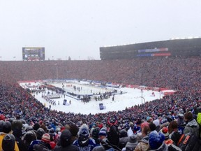 A wide-angle photo of Michigan Stadium during the Winter Classic outdoor NHL game Jan. 1 between Toronto and Detroit. SUBMITTED PHOTO