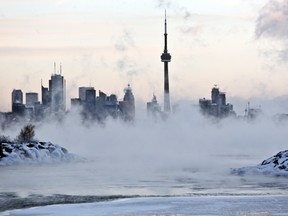 A view of downtown Toronto on Tuesday from the city's western shoreline. (ERNEST DOROSZUK, Toronto Sun)