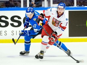 Henri Ikonen, in action at the World Junior Hockey Championship for Finland, will be back in the Kingston Frontenacs' lineup this weekend along with fellow Finn and world champion Mikko Vainonen. (Reuters)