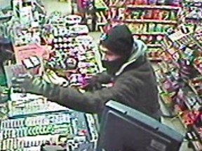 A male entered the Lorne Ave Mini Mart and attempted to rob the store at knife point