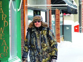 Braving the cold even on Kenora’s sheltered Main Street requires people to  bundle up as much  as possible to avoid the risk of frostbite.