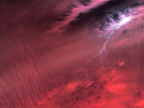 Artist’s rendering of a weather system on a brown dwarf (Photo submitted)