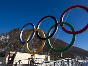 A view of Olympic rings near the resort of Krasnaya Polyana, near Sochi January 4, 2014. (REUTERS/Maxim Shemetov)
