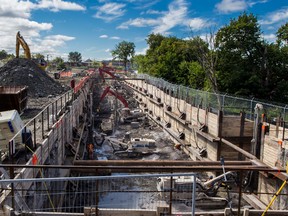 Ottawa's light rail tunnel is now the length of a football field under the city. Errol McGihon/Ottawa Sun