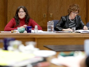 Loyalist College president Maureen Piercy, right, speaks during Thursday's board of governors meeting at the college. 

EMILY MOUNTNEY/THE INTELLIGENCER/QMI AGENCY