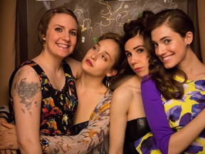Lena Dunham, left, and the rest of the "Girls" cast.