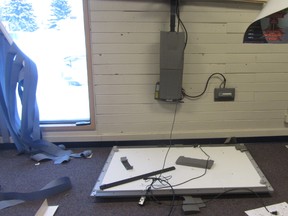 Damage done to the Connections for Learning facility following a break-in. - File Photo