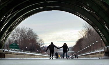 Lots of people braved the cold weather and took to the Rideau Canal with their skates in Ottawa, On. Saturday, Jan 4, 2014. Morning temperatures were around -23 but that did not stop people from enjoying a skate on one of the world's largest skatng rinks.   Tony Caldwell/Ottawa Sun/QMI Agency