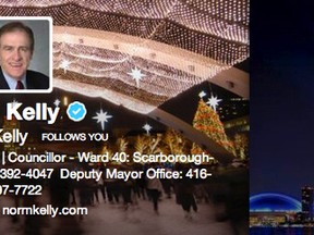 Twitter accounts for Deputy Mayor Norm Kelly and Mayor Rob Ford. (Twitter.com)