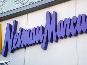 The Neiman Marcus sign outside a store in Golden, Colorado in this December 9, 2009, file photo.  (REUTERS/Rick Wilking/Files)