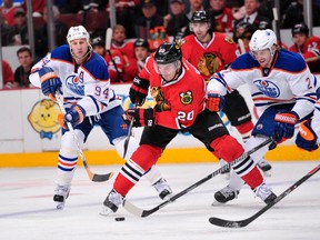The Edmonton Oilers look to carry over their recent success against the league's top teams when they meet the Chicago Blackhawks Sunday. (USA TODAY)