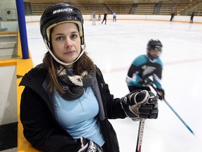 Corina Graveline, head coach for the Waverley Hurricanes ringette team, is seen during practice in Winnipeg, Man. Thursday January 09, 2014. Graveline was assesssed a $250.00 fine for cancelling an out of town game due to treacherous driving conditions.(Brian Donogh/Winnipeg Sun/QMI Agency)
