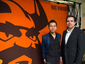 Albert Lai, left, and Greg Thomson of London-based Big Viking Games. (File photo)