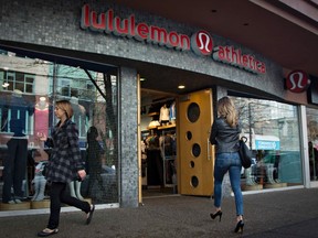 A customer enters the Lululemon store in downtown Vancouver, Nov. 8, 2013. REUTERS/Andy Clark