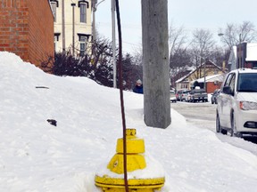 A fire hydrant is buried under several inches of snow in downtown Mitchell after a blizzard swept through the region early last week. KRISTINE JEAN/MITCHELL ADVOCATE