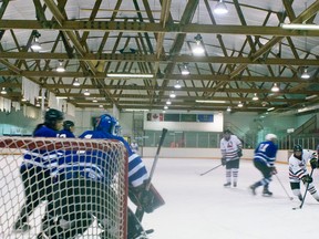 A Huskies' forward continues the onslaught stepping around the Cardston defence and heading in on the shellshocked Thunder goalie. Greg Cowan photo/QMI Agency