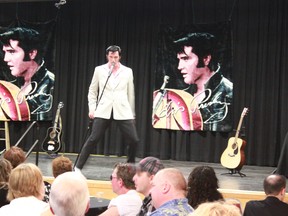 Elvis Tribute artist, Adam Fitzpatrick will be coming to Whtecourt on Jan. 27. This will be Fitzpatrick's fourth visit to Whitecourt, his last visit was in September, pictured here.
Celia Ste Croix | Whitecourt Star