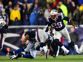 Patriots running back LeGarrette Blount scored four TDs against the Colts on Saturday. (USA TODAY SPORTS)