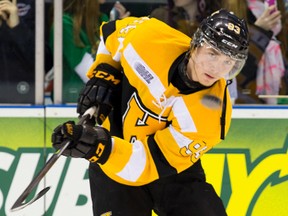 Sam Bennett of the Kingston Frontenacs for their game against the London Knights in London, Ont. on Friday December 13, 2013. (Mike Hensen/The London Free Press/QMI Agency)