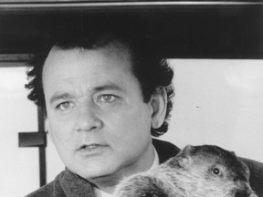 Bill Murray in Groundhog Day.