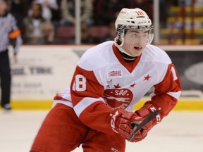 Soo Greyhounds forward Blake Speers