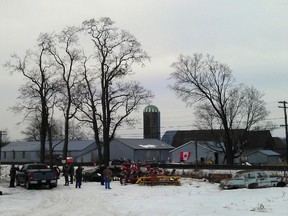 Protesters occupy Frank Meyers farm.