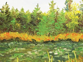 A painting of the Sifton Bog by Heather Greenwood.