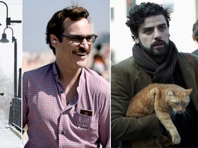 Films from left to right: Inside Llewyn Davis, Her, and Stories We Tell.