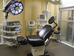 One of two operating rooms in a surgical suite at the Schulich School of Medicine & Dentistry. The suite is the first of its kind as a North American university and will be used to care for as many as 60-plus patients a week. (JONATHAN SHER, The London Free Press)