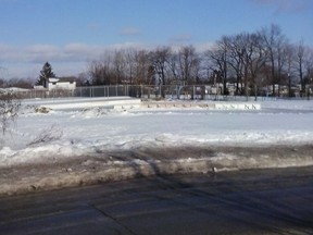 The small outdoor rink on Henderson Boulevard in Kingston's west end isn't ready yet for skaters.R