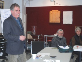 Steve Peters was the guest speaker at the National Farmers Union Elgin county chapter annual general meeting Wednesday in West Lorne.