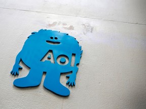 The AOL logo is seen at the company's office in New York Nov. 5, 2013.  REUTERS/Andrew Kelly