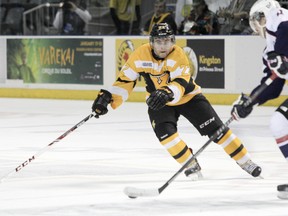 Darcy Greenaway says a lot of his Frontenacs teammates have stepped up and played bigger roles in the absence of some of the team's star players. (Julia McKay/The Whig-Standard)
