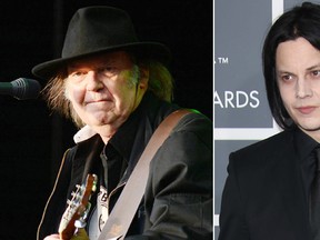 Neil Young, left, and Jack White. (WENN.COM)