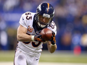 Broncos receiver Wes Welker plays against his former team the New England Patriots on Sunday. (Getty Images/AFP)