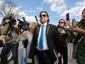 Patrick Brazeau arrives on Parliament Hill in Ottawa Oct. 22, 2013. REUTERS/Chris Wattie