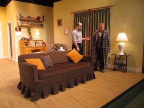 Ian Cuthbertson, left, plays Ross Gardiner and Bill Morrow plays the title role in Visiting Mr. Green, a Domino Theatre production. (Supplied photo)